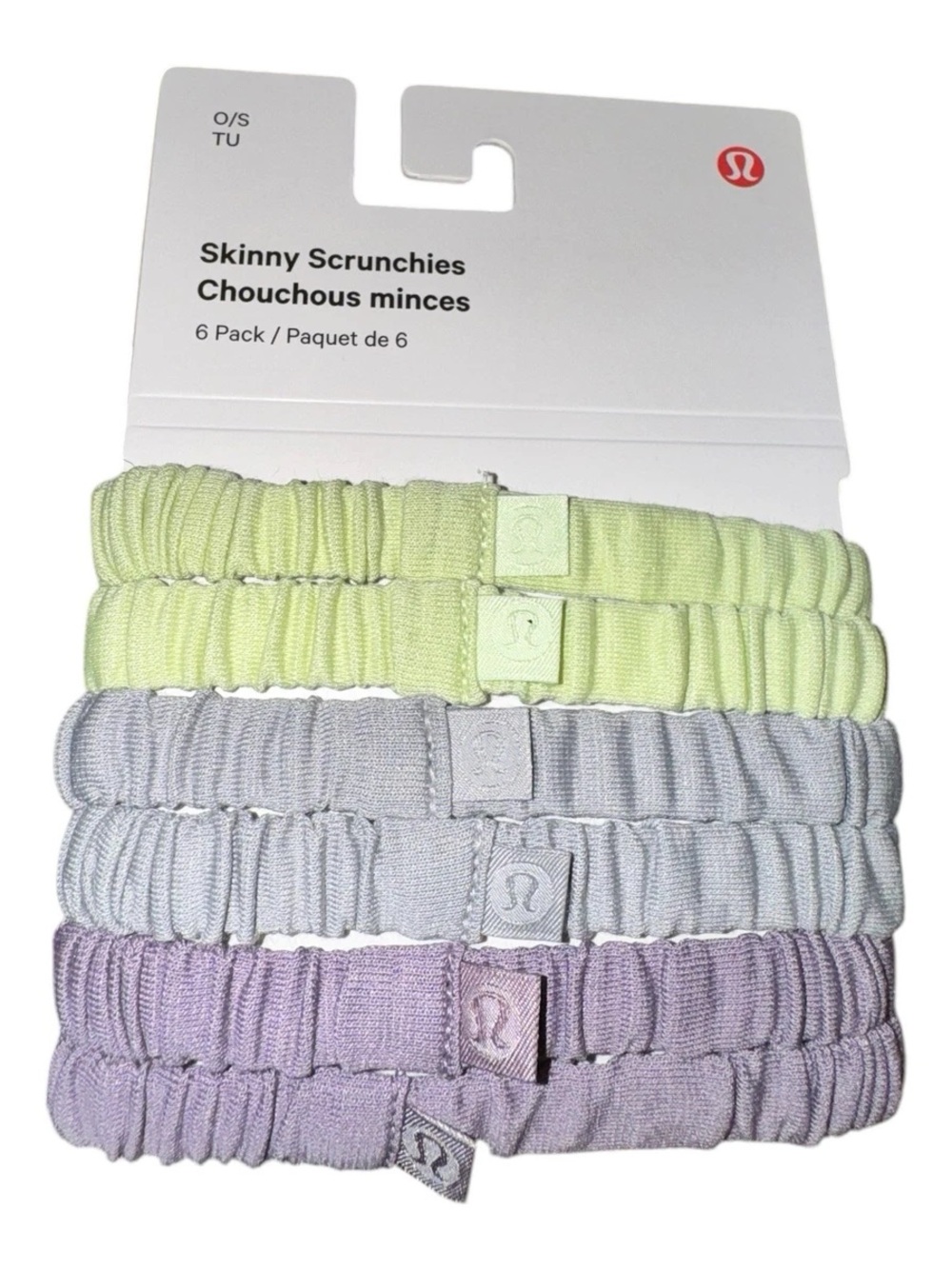 Lululemon Athletica 6 Pack Skinny Scrunchies
